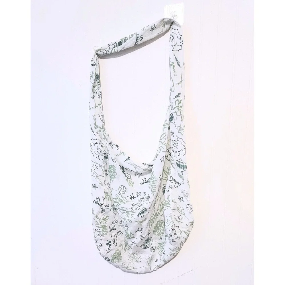 Free People Christmas Reusable Tote Crossbody Shoulder‎ Bag Gauze Knit Boho Bag